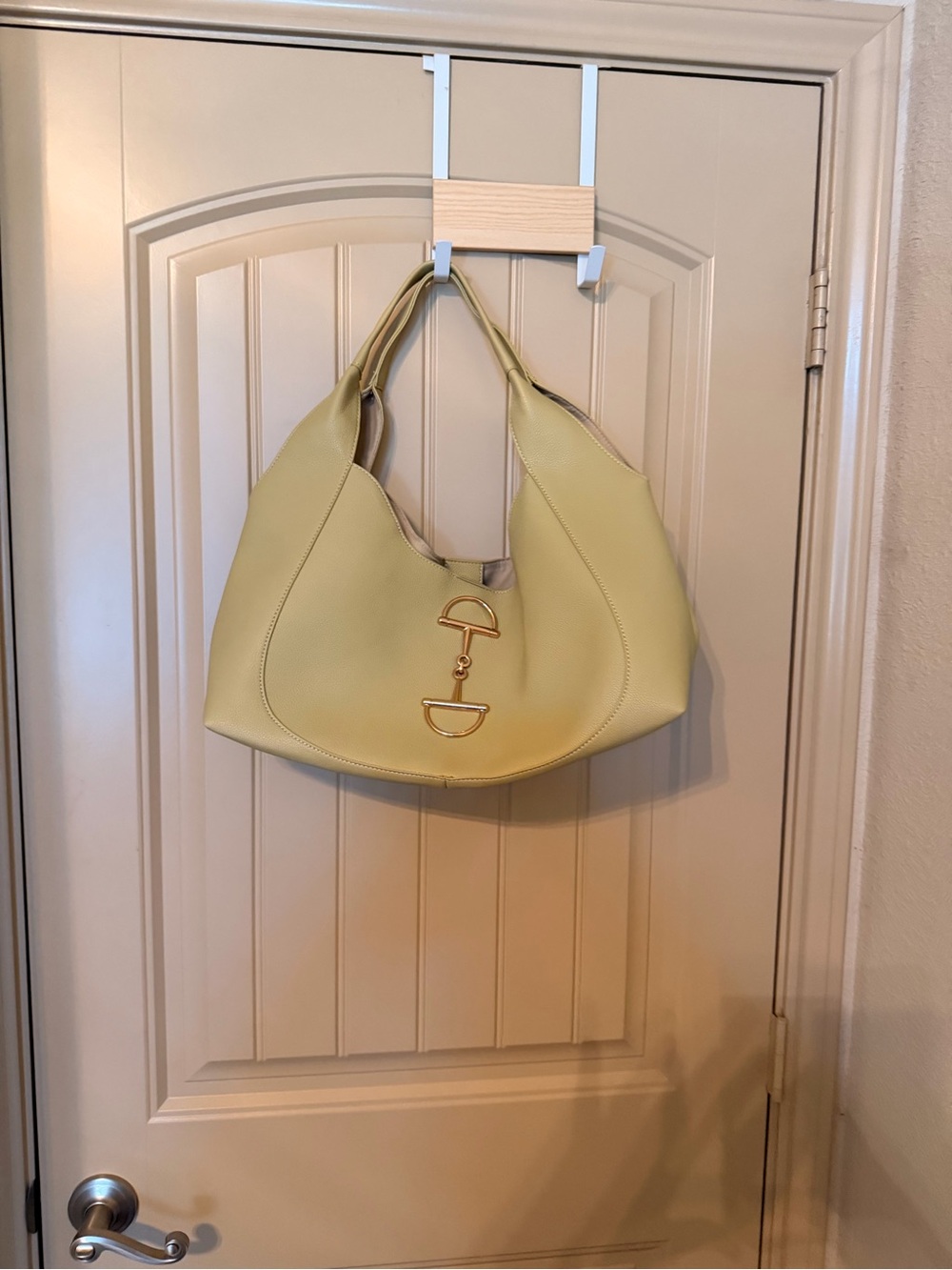 ASOS Lemon Yellow Slouchy Shoulder Bag with Gold Hardware